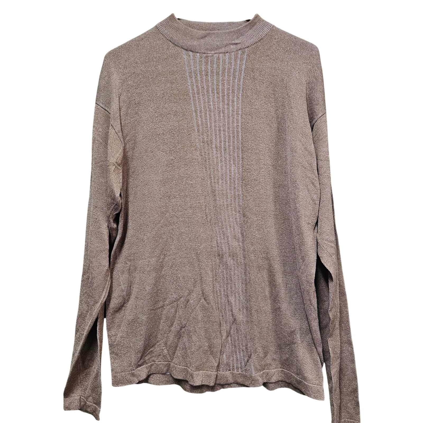 Domani Platinum Silk Blend Sweater Men's Size L Gold Color